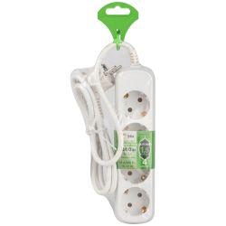 Удлинитель электрический ЭРА UDL-16-415-E Greenline 4 розетки с заземлением 1,5м ПВС 3x1мм2