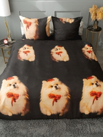 Постельное белье 2,0 полисатин Павлайн Шпиц с бантиком