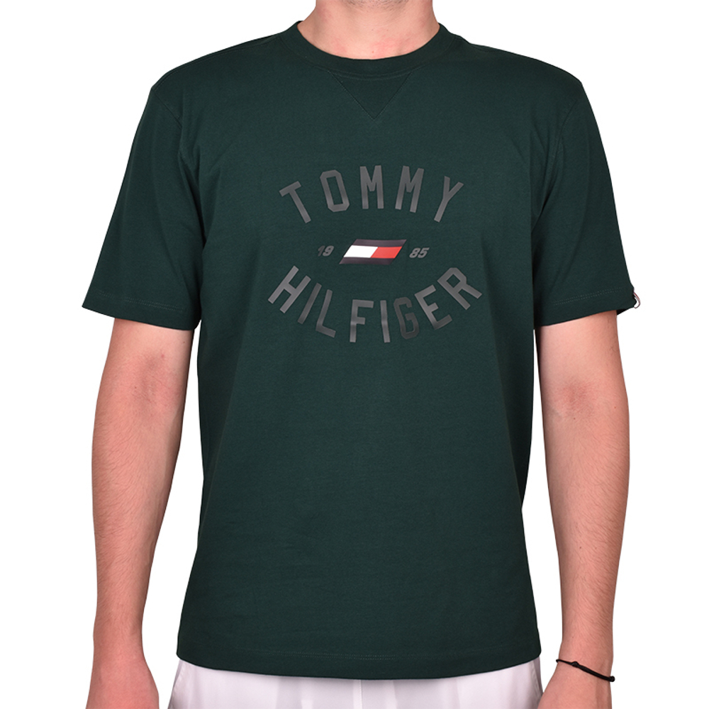 Теннисная футболка Tommy Varsity Graphic Short Sleeve Tee - hunter