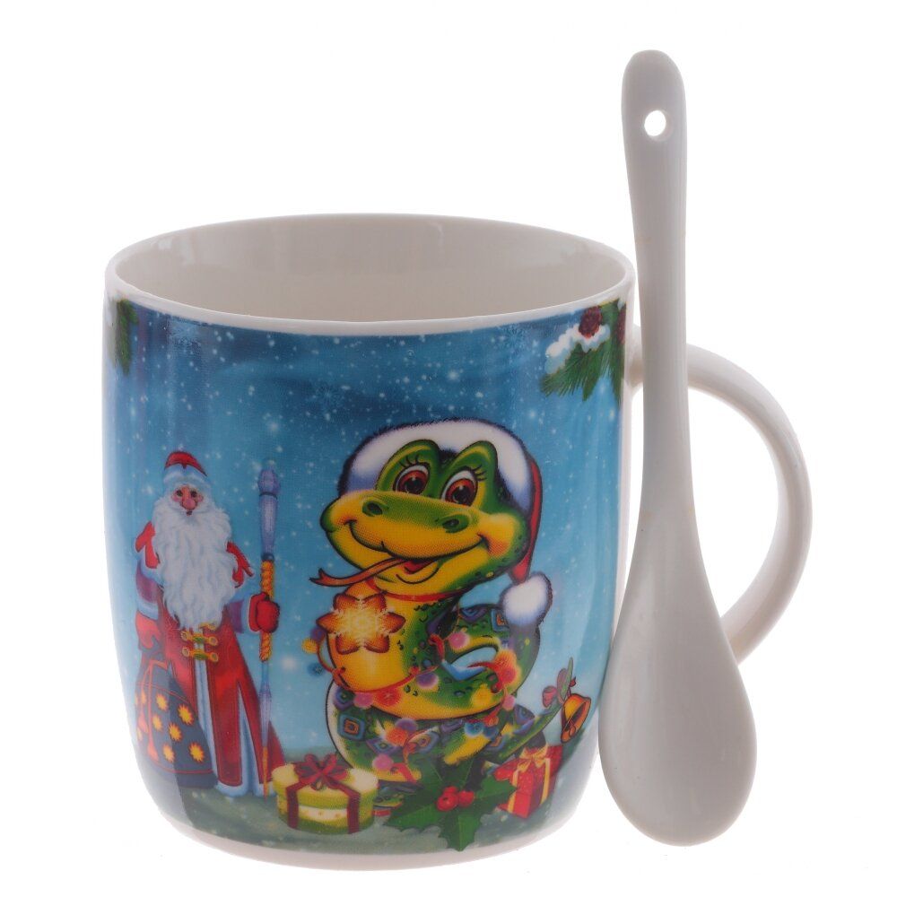 GAEM Кружка с ложкой, 300 мл, L12 W8,5 H9 см