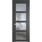 Межкомнатная дверь эмаль Profil Doors 1.4.2PD графит остеклённая