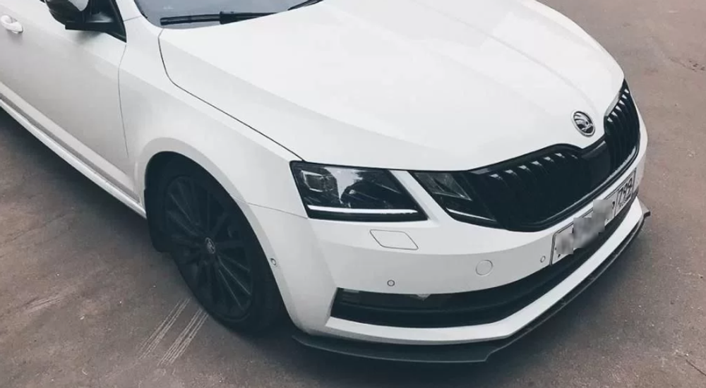Сплиттер переднего бампера Skoda OctavIa A7 RS