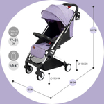 Детская прогулочная коляска Nuovita Anima lilla, Argento / Сиреневый, Серебряный