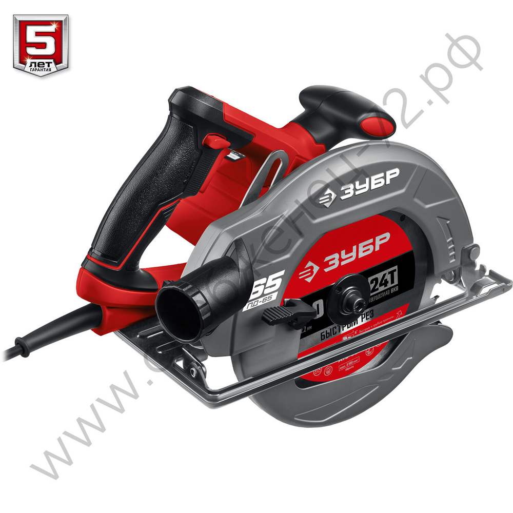 ЗУБР d 190 мм, 1600 Вт, циркулярная пила (дисковая) (ПД-65)