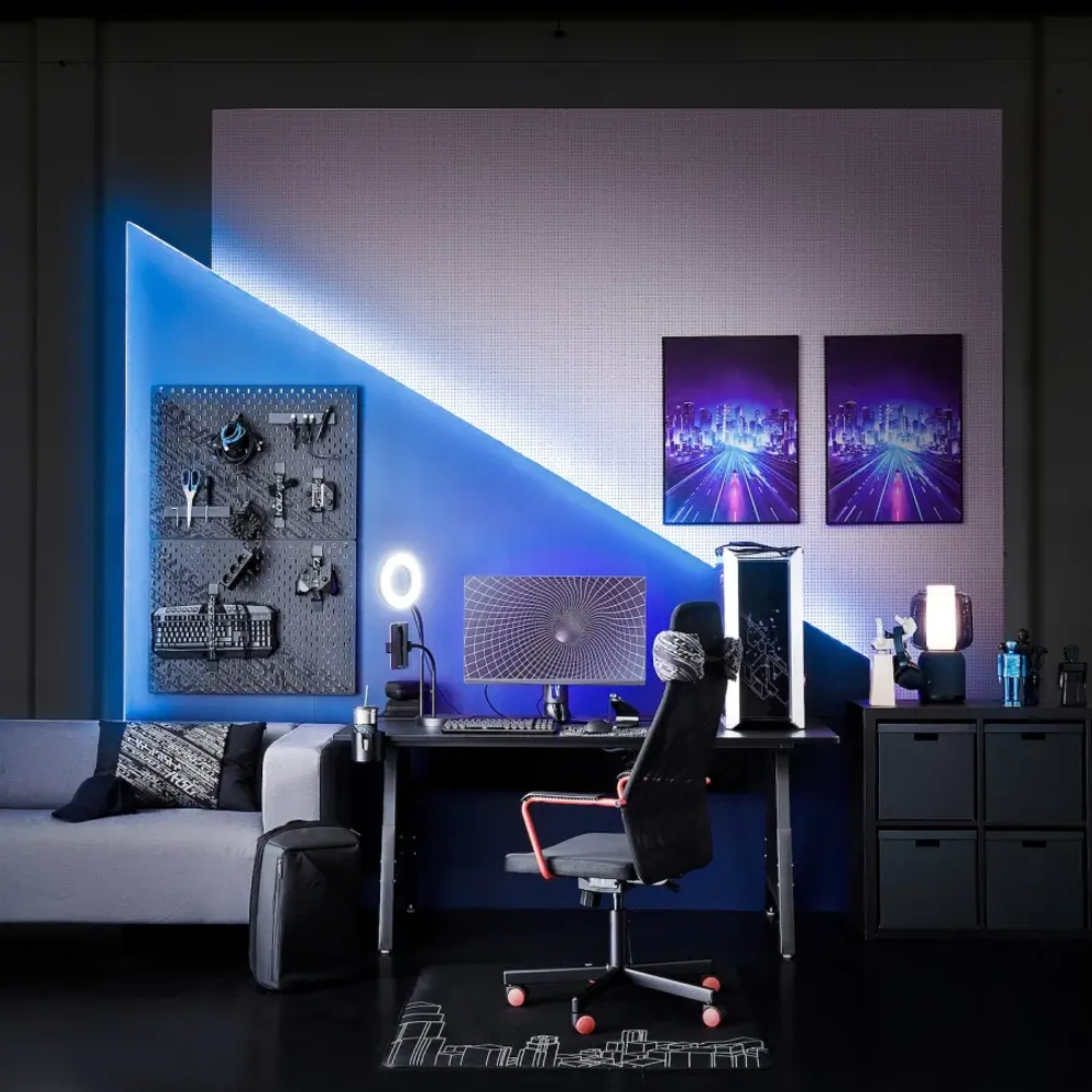 Игровой стол - IKEA UTESPELARE, черный, 160х80х78 см, УТЕСПЕЛАРЕ ИКЕА