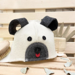 Шапка банная детская "Собачка" 30% шерсть/70% полиэфир