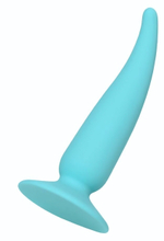 Мятная силиконовая анальная пробка Сappy - 12,5 см. (Цвет: мятный)