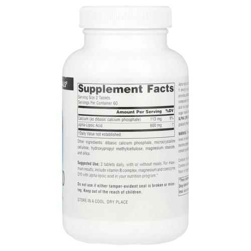 Source Naturals, Альфа-липоевая кислота, замедленное высвобождение, 120 таблеток