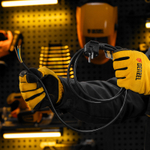 Шнур сетевой Energy Series, ПВС, 1,5 м, 3 x 1,5 мм, с неразборной вилкой, черный, Denzel