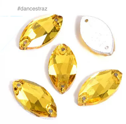 Стразы пришивные, Horse Eye, Topaz, A3-P19, 7*15mm, (48 ea/pkg), A3 (F2)