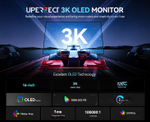 Портативный 16" монитор с защитным чехлом Ucolor O2 3K OLED 2880x1800, 120 Гц