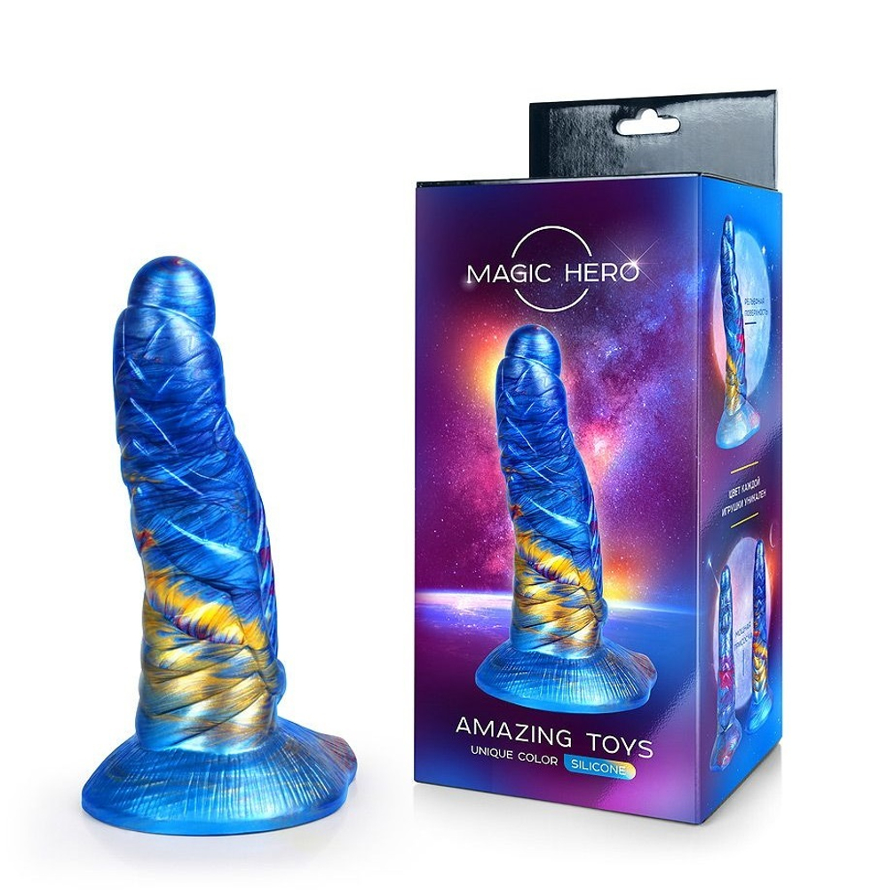 Фаллоимитатор с присоской Magic Hero разноцветный 19 см