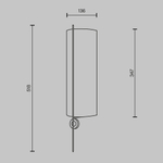 Настенный светильник (бра) Maytoni MOD437WL-02BG1