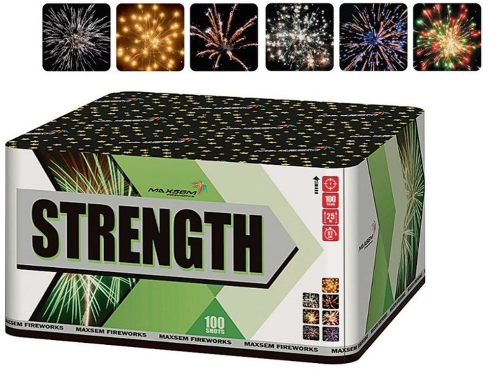 Батарея салютов "Strength" GP508 100 залпов * 1"