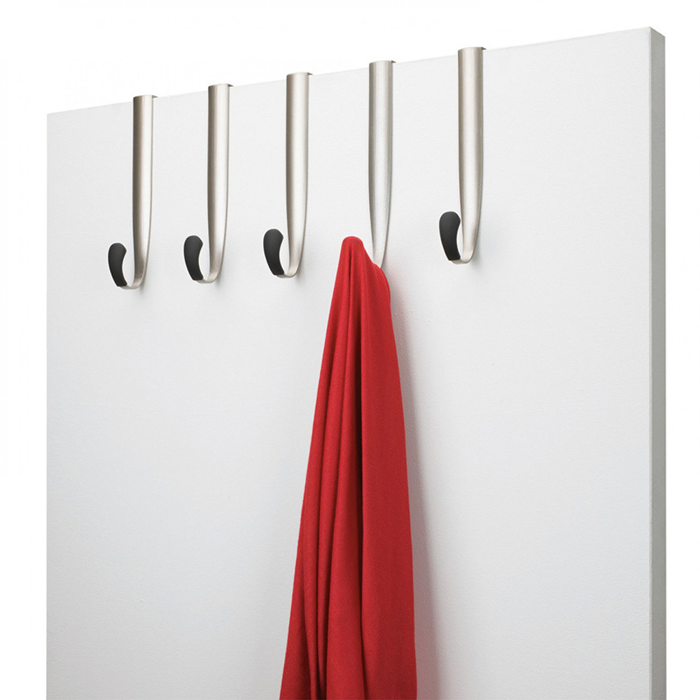 Вешалка надверная Schnook 5 крючков черная-никель Umbra