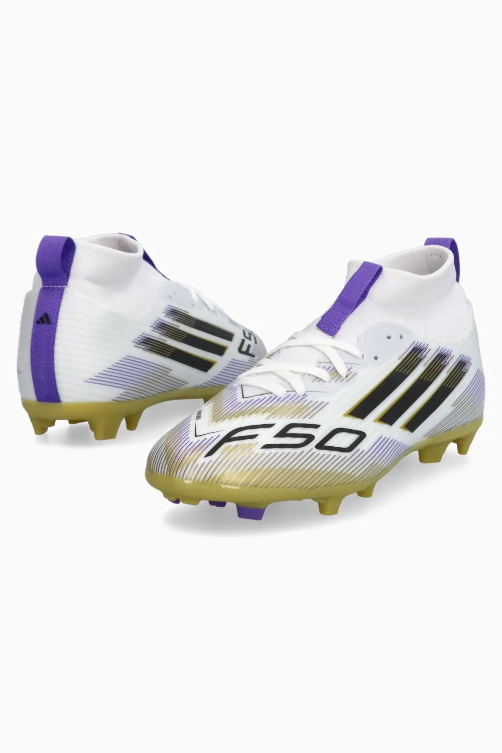 Бутсы adidas F50 League Mid FG/MG Junior - белый