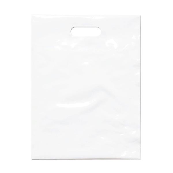 Белый полиэтиленовый пакет с вырубной ручкой 30*40+3см 50мкм