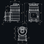 Чугунная печь для бани Искандер ЗК 25 (М) Pro