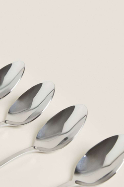 ZARA HOME НАБОР ИЗ 4 КЛАССИЧЕСКИХ ЛОЖЕК, СТАЛЬНОЙ