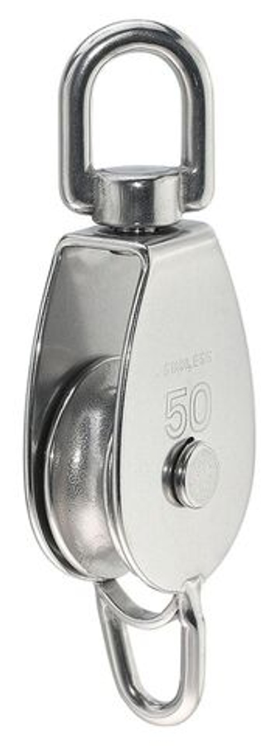 Блок одношкивный с вертлюгом и скобой "Мореман", 50 мм (10258944)