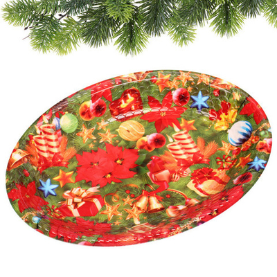 Поднос пластиковый «Новогоднее ассорти» 35,5*26см