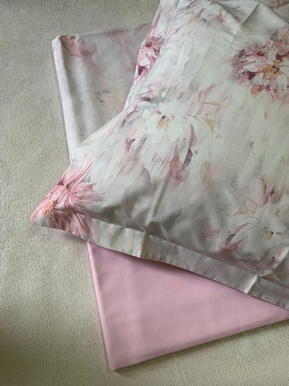 Постельное белье 2 спальное евро Mirabello Lago di Seki розовое