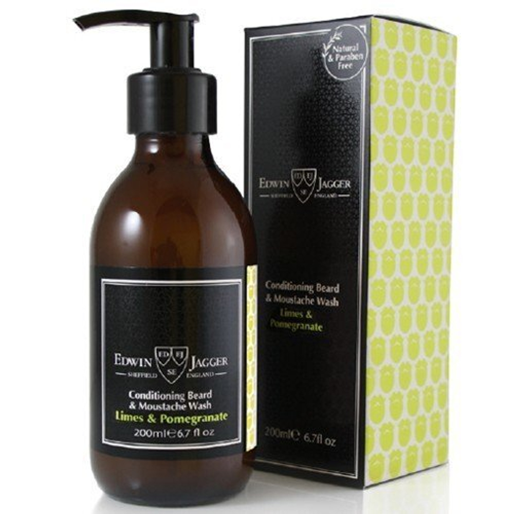 Шампунь для бороды и усов Edwin Jagger Limes & Pomegranate Beard Shampoo - 200 мл