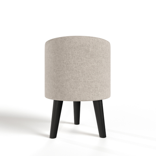 Пуф круглый на трёх высоких ножках Фантазёр D-1 (Светло-бежевый) в офис, дом, салон красоты, прихожая, гостиная, на кухню, в кафе, в зону ожидания, в коридор, к туалетному столику. Банкетка, подставка.