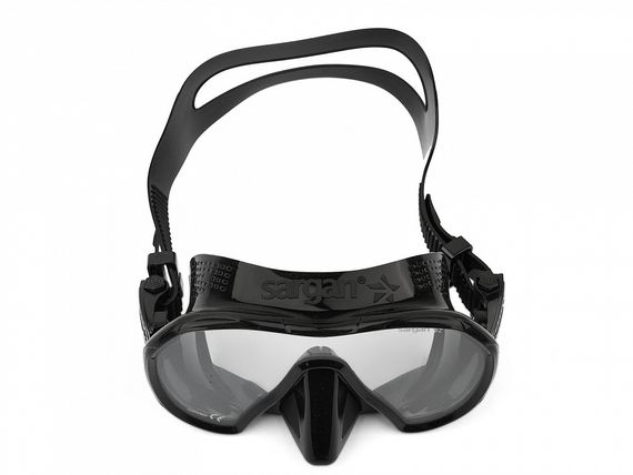 Набор маска+трубка в сумке Sargan Сталкер-М черный/красный