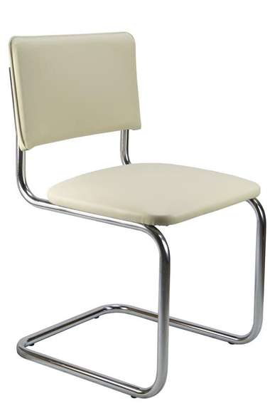 Стул Сильвия 02S Бежевый/Металл Хром гальв.