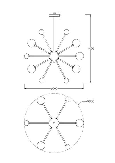 Подвесная люстра Freya Planets FR5200PL-09FG