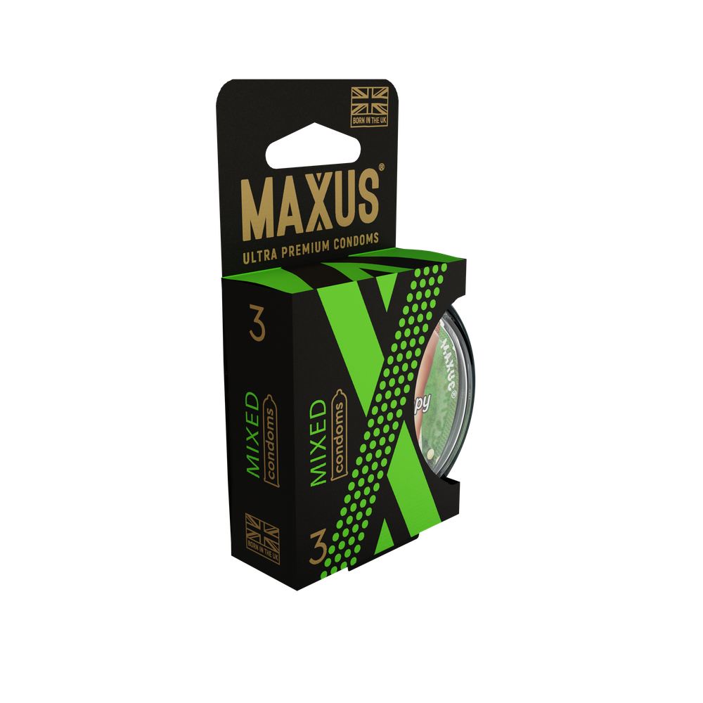 Презервативы MAXUS Mixed №3 в пластиковом кейсе, набор X-Edition, 3 шт