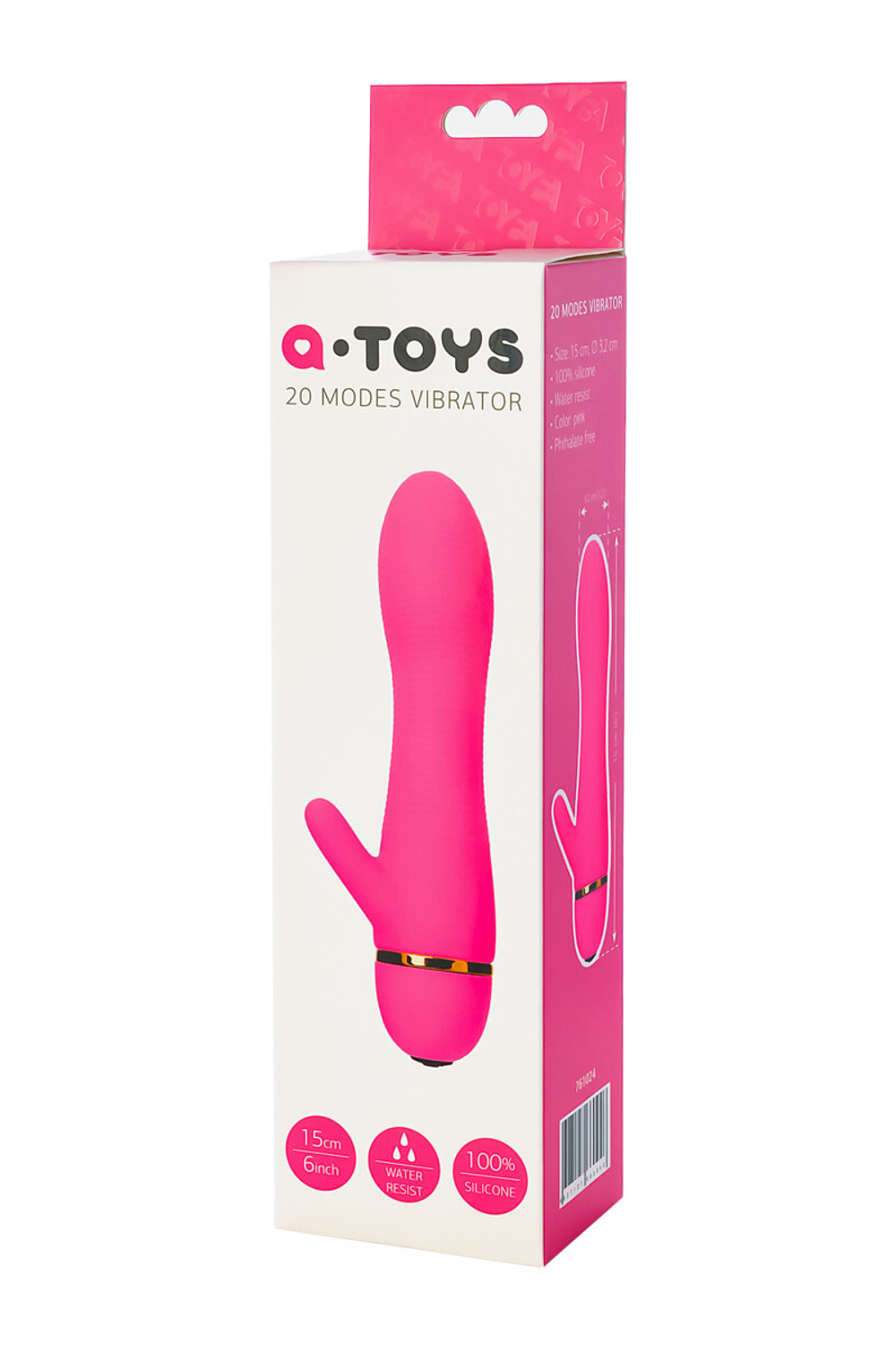 Вибратор TOYFA A-Toys с клиторальным стимулятором, силикон, розовый, 15 см