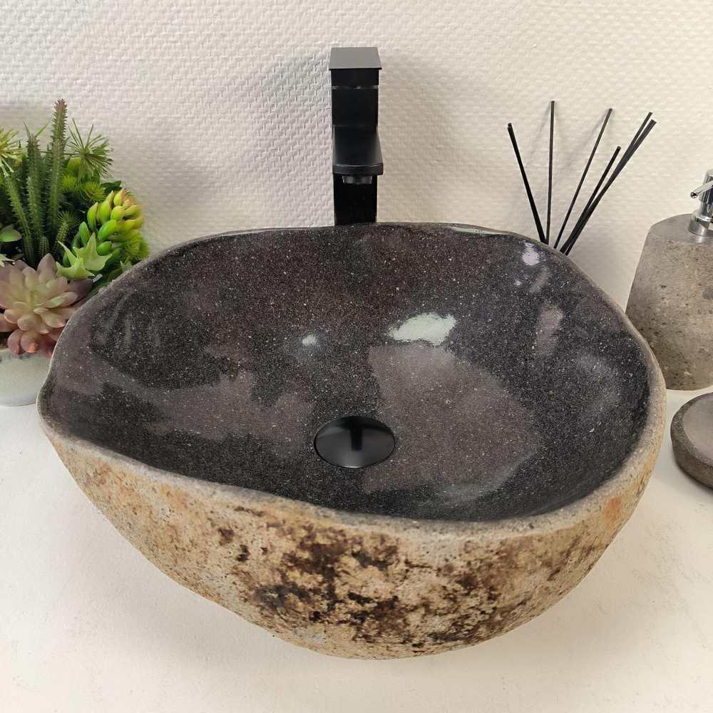 Раковина из речного камня RS-65223 44*42*15 0861