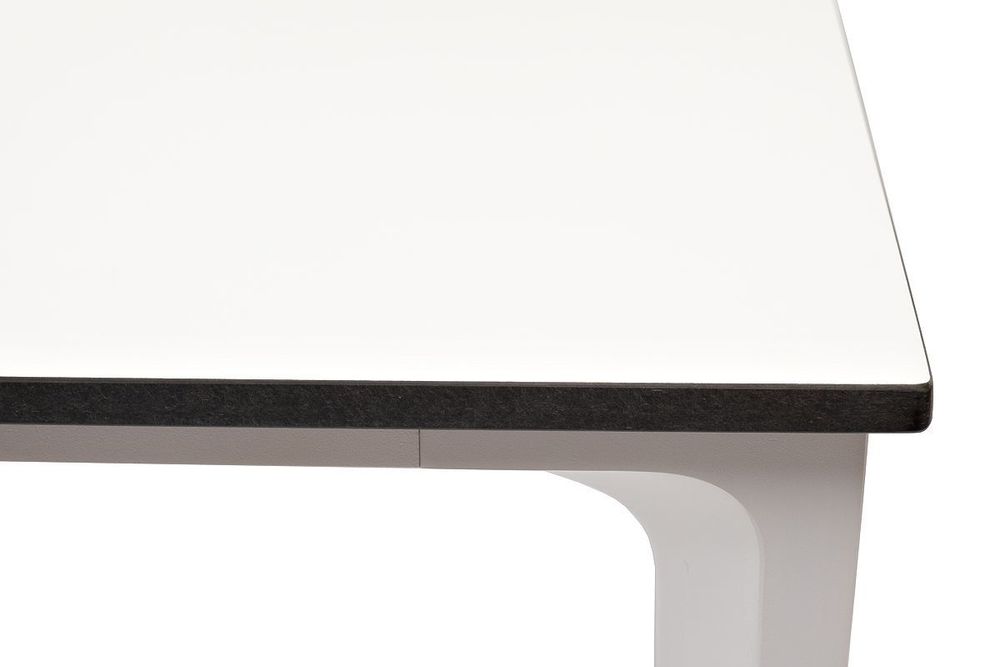 "Малага" обеденный стол из HPL 90х90см, цвет молочный, каркас белый