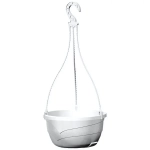 Горшок для цветов пластиковый 4,7л d-25см «Мальва» подвесной белый