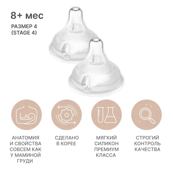 Соска MOYUUM Anti-Colic силикон (средний поток)