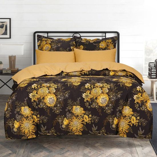 Евро комплект постельного белья Бархатистый звон сатин