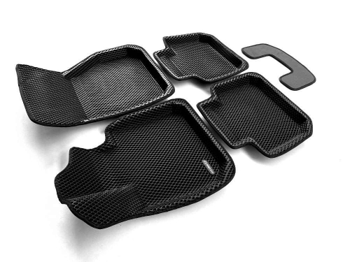 Коврики салона для BMW X1 (F48) (2016-) Euromat 3D EVA черные Арт EM3DEVA-001220