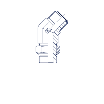Штуцер FMH45 D18-20 ORFS 1.3/16 - UNF 15/16 (удлиненный)