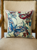 Декоративный гобеленовый чехол для интерьерной подушки Бабочка 38*38