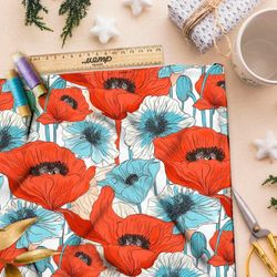 Ткань премиум мембрана графические маки