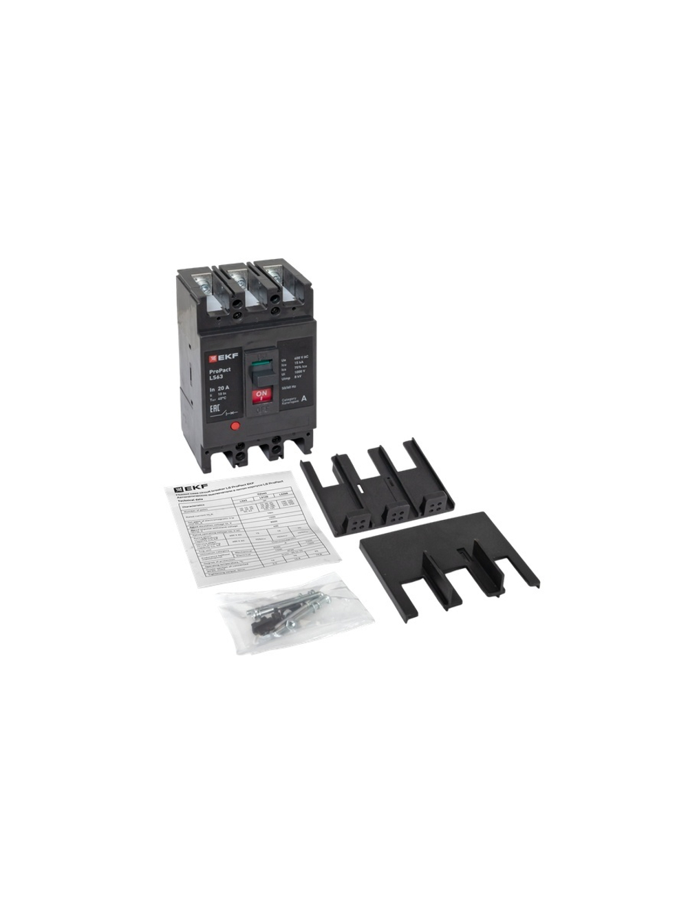 Выключатель автоматический 3п 20А 15кА LS63 ProPact EKF mccb-63-15-3-20-ls