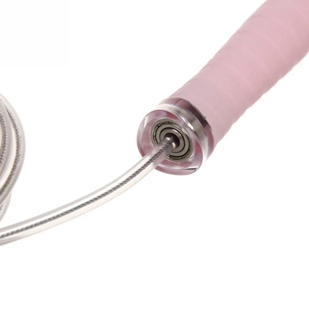 Скакалка с подшипниками RICHO RQ-JR-PL03, 3 м, ручка 125 мм, розовый