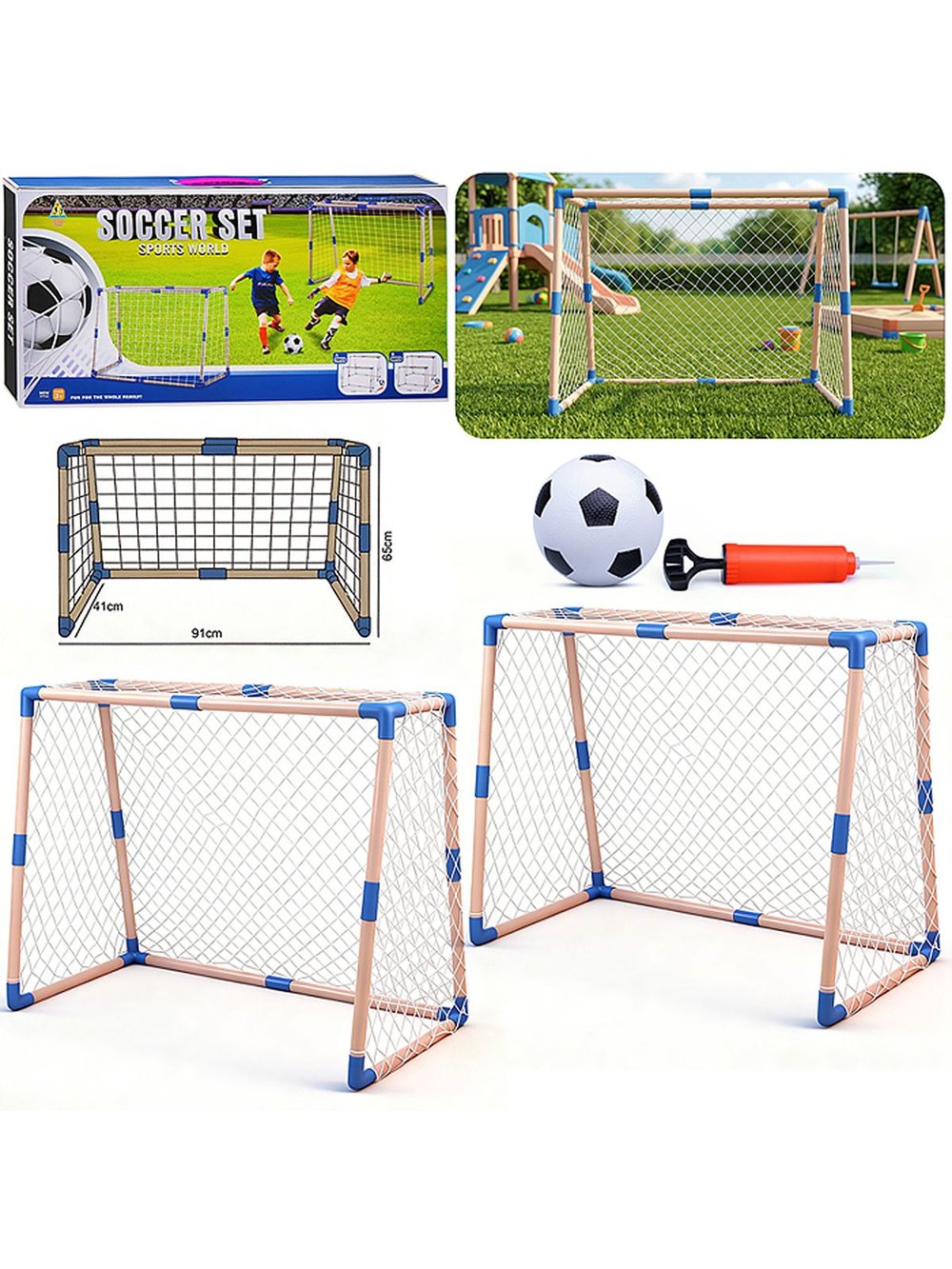 Ворота футбольные Веселая игра (JB8890A)