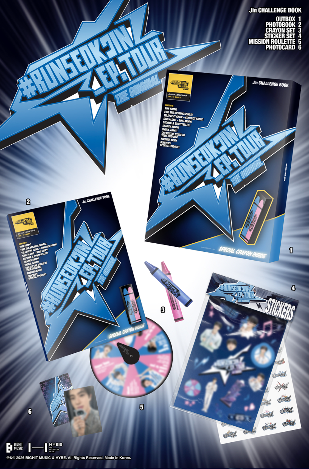 Набор Jin (BTS) - [Jin CHALLENGE BOOK]