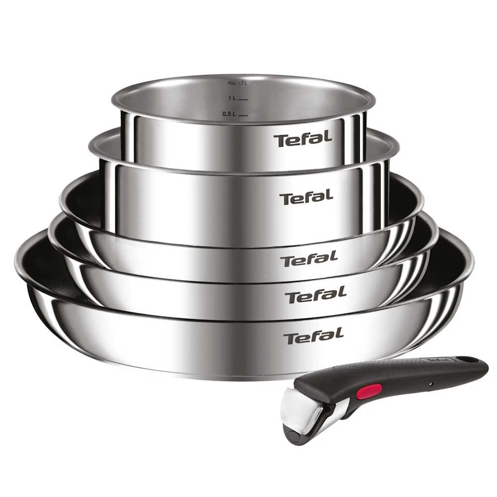 Набор посуды из нержавеющей стали Tefal Ingenio Cook Eat 6 предметов L881S604