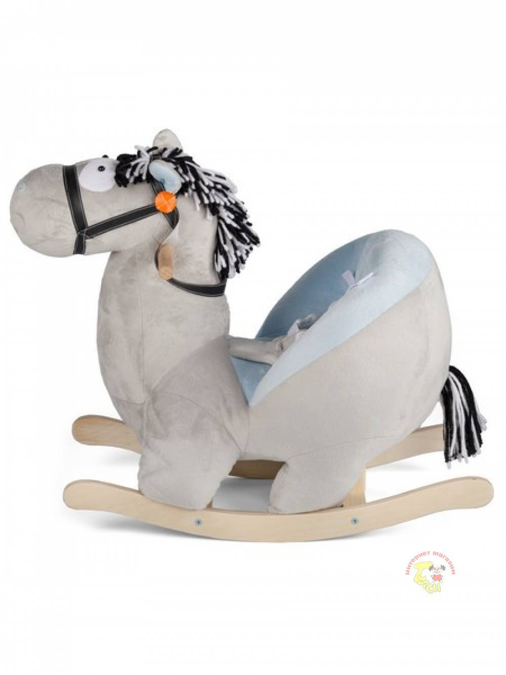 Качалка мягкая Тутси "Лошадка" (серый), 685-2020