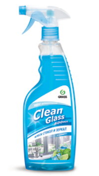 СРЕДСТВО ДЛЯ МЫТЬЯ СТЕКОЛ И ЗЕРКАЛ "CLEAN GLASS" (ГОЛУБАЯ ЛАГУНА) 0,6л  "GRASS", 52927