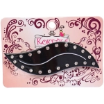 Заколка - автомат «ЭКЛЕР», форма волна, листик, цвет черный,10,5*3см (блистер Кокетка)